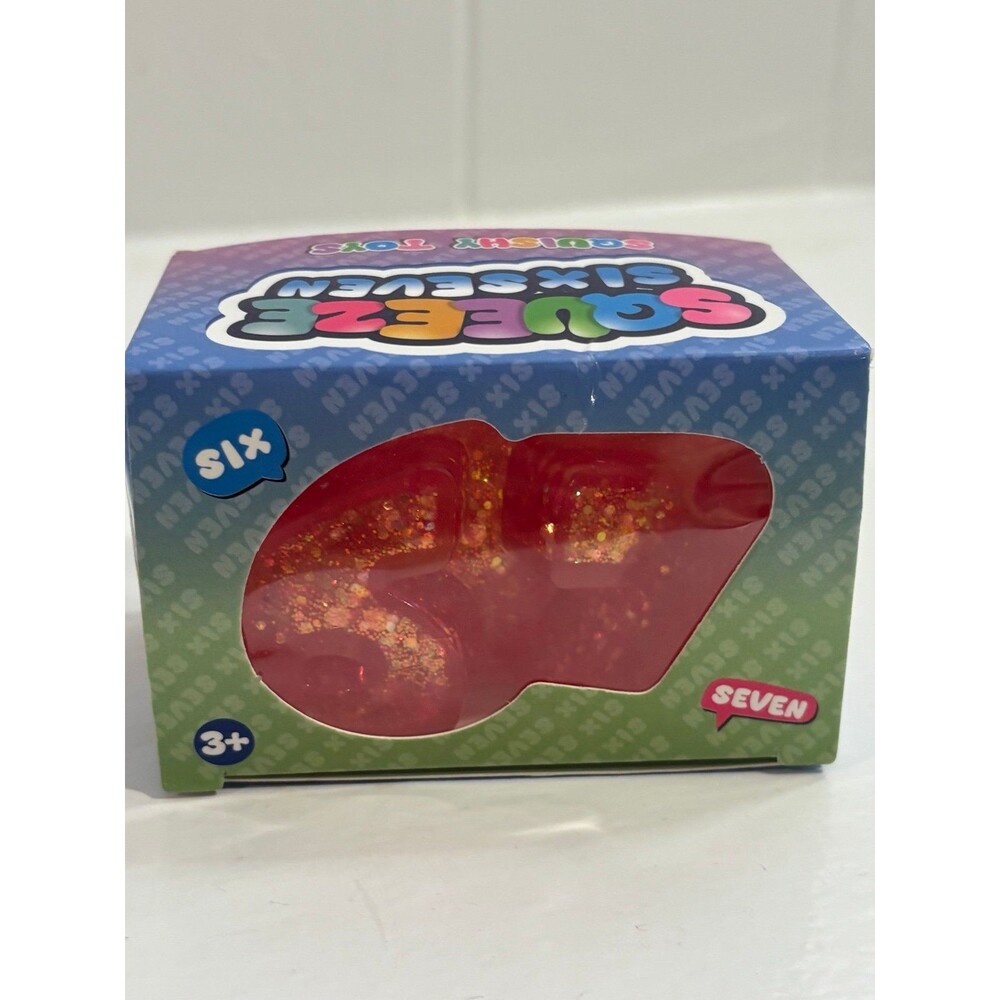 Sugar Squishy 6 7 fidget toy 67 glitter squish pink